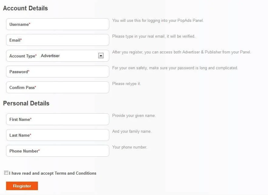 Como usar popads.net