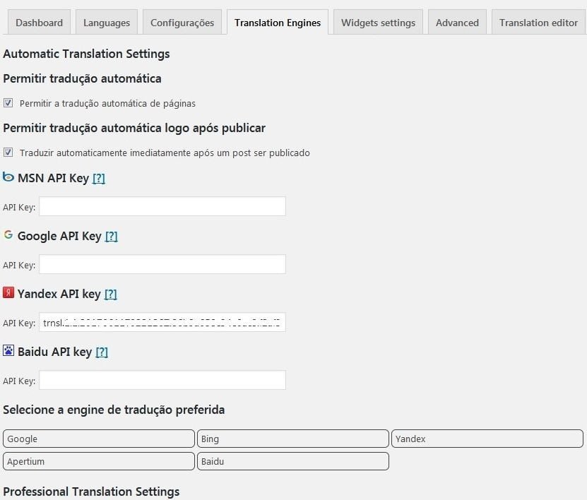 traduzir blog wordpress