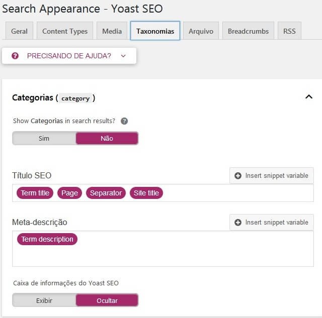 taxonomias yoast 1
