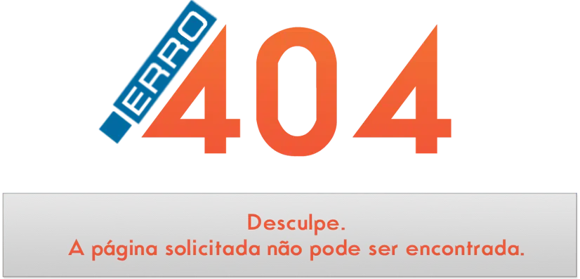 Erro 404 página não pode ser encontrada