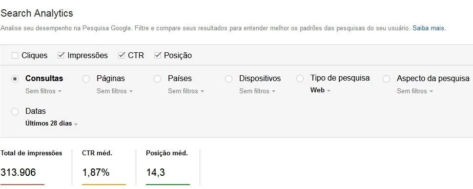 descobrir palavras chave webmaster tools
