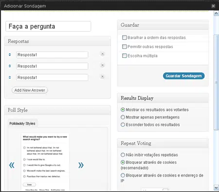 Aprenda como fazer um blog grátis no wordpress sem gastar nada criando enquete