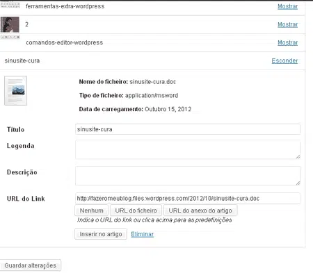 Aprenda como fazer um blog grátis no wordpress sem gastar nada inserindo arquivo no post wordpress