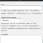 Qual o tamanho do texto nas páginas de categoria?
