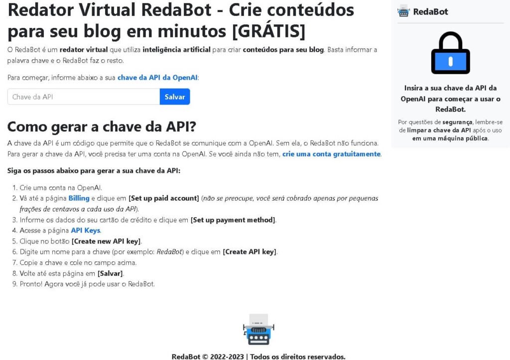 Redator virtual Redabot