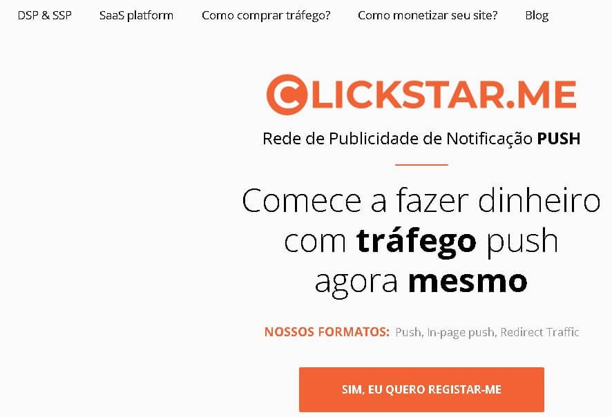 Cadastro clickstar - Imagem crédito: clickstar