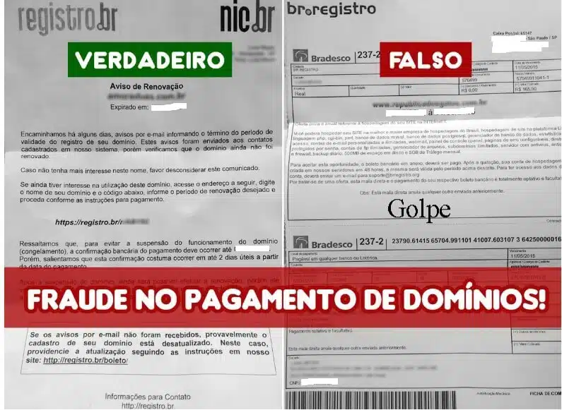 Golpe usando a registro.br