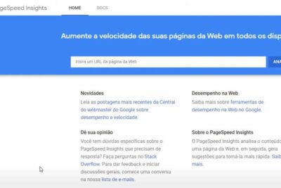 Erros do PageSpeed