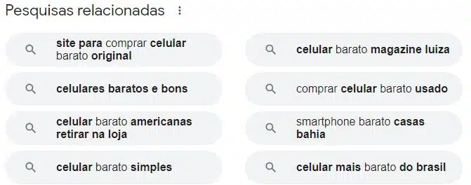 pesquisas relacionadas