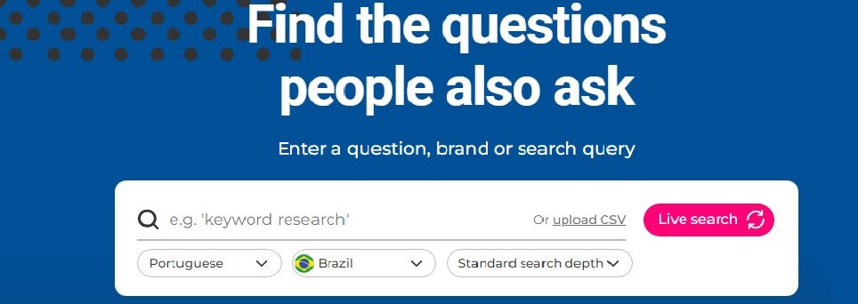 Aprenda como usar a ferramenta online AlsoAsked de graça